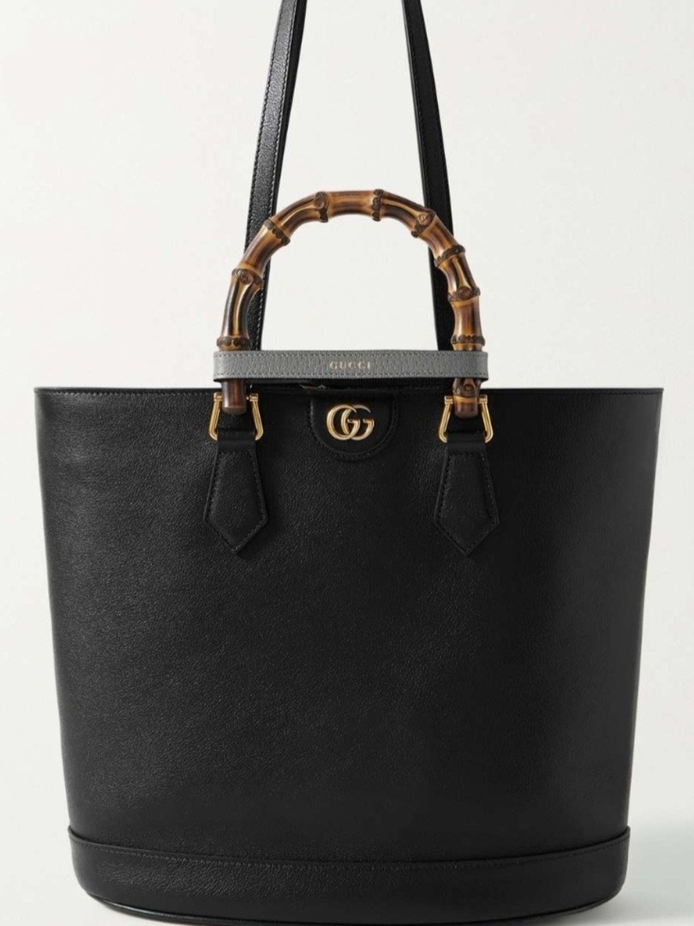 Gucci Diana Leather Tote with Bamboo Handles